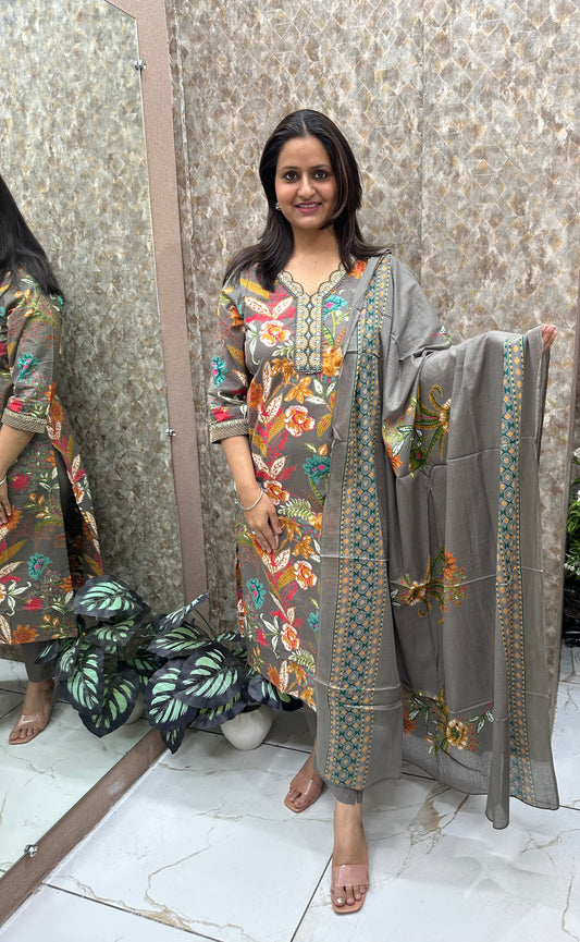 Floral Outerwear Suit