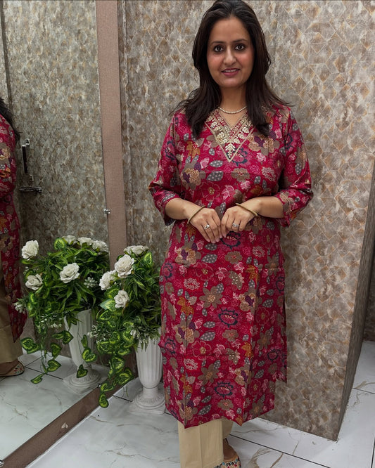 Designer Floral Kurti