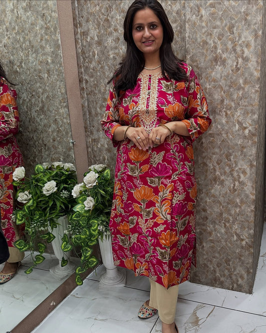 Designer Floral Kurti